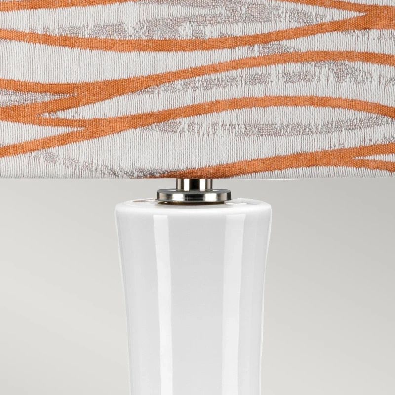 Elstead Lighting LED Tafellamp MILO | 1X E27 Max 60W | Polished Nickel, White, Orange