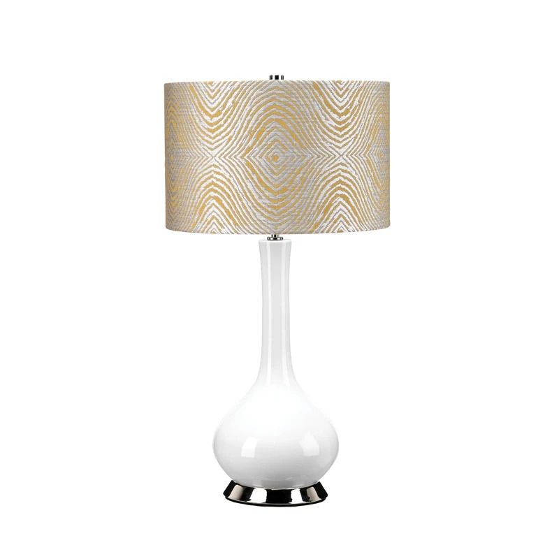 Elstead Lighting LED Tafellamp MILO | 1X E27 Max 60W | Polished Nickel, White, Yellow