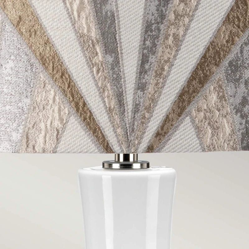 Elstead Lighting LED Tafellamp MILO | 1X E27 Max 60W | Polished Nickel, White, Silver