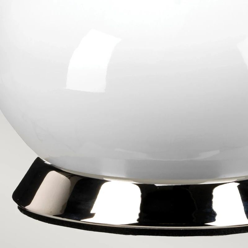 Elstead Lighting LED Tafellamp MILO | 1X E27 Max 60W | Polished Nickel, White, Silver