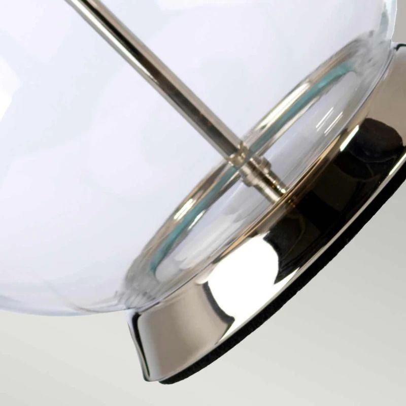 Elstead Lighting LED Tafellamp Orb | 1X E27 Max 60W | Polished Nickel with Black Shade