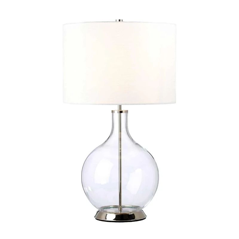 Elstead Lighting LED Tafellamp Orb | 1X E27 Max 60W | Polished Nickel with White Shade