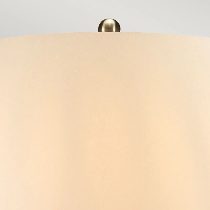 Elstead Lighting LED Tafellamp Ottoman | 1X E27 Max 60W | Bronze Metalic, Ivory Shade