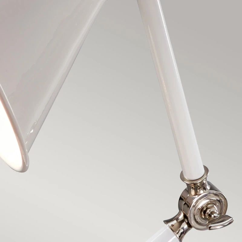 Elstead Lighting LED Tafellamp Provence Element | 1X E27 Max 60W | White/Polished Nickel