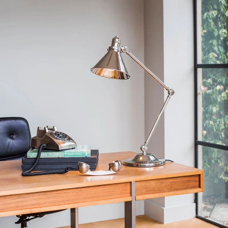 Elstead Lighting LED Tafellamp Provence | 1X E27 Max 60W | Polished Nickel