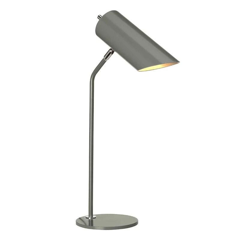Elstead Lighting LED Tafellamp Quinto | 1X E27 Max 8W | Dark Grey/Polished Nickel
