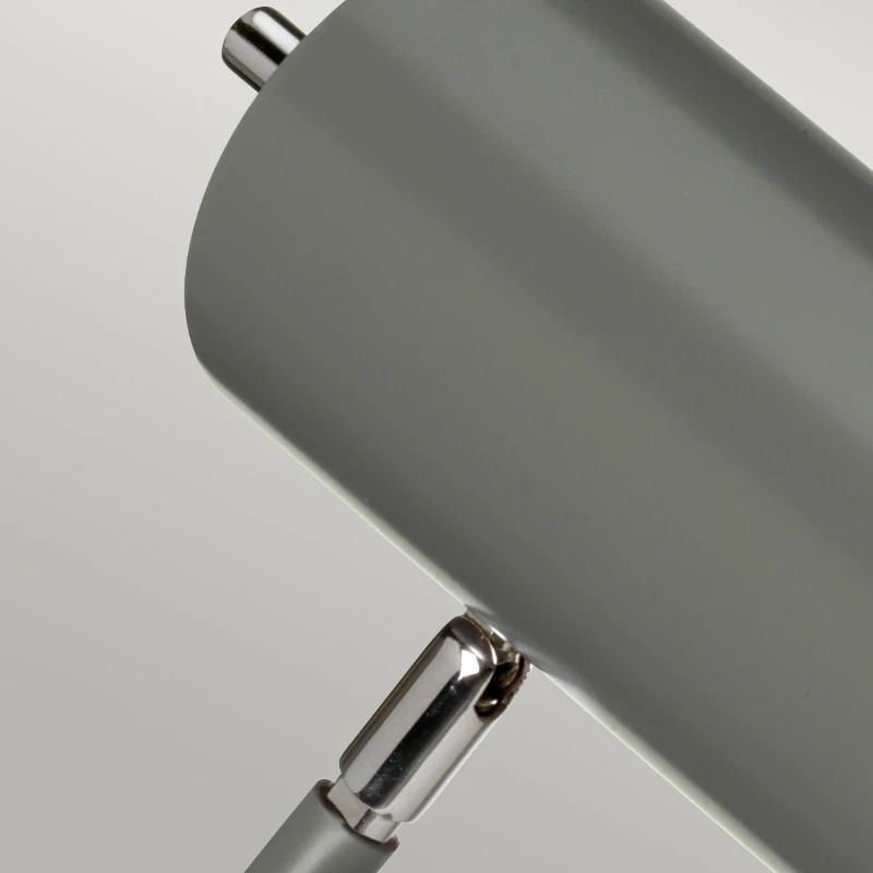 Elstead Lighting LED Tafellamp Quinto | 1X E27 Max 8W | Dark Grey/Polished Nickel