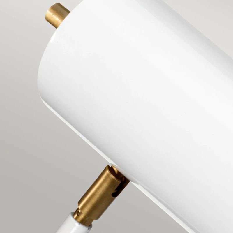 Elstead Lighting LED Tafellamp Quinto | 1X E27 Max 8W | White/Aged Brass