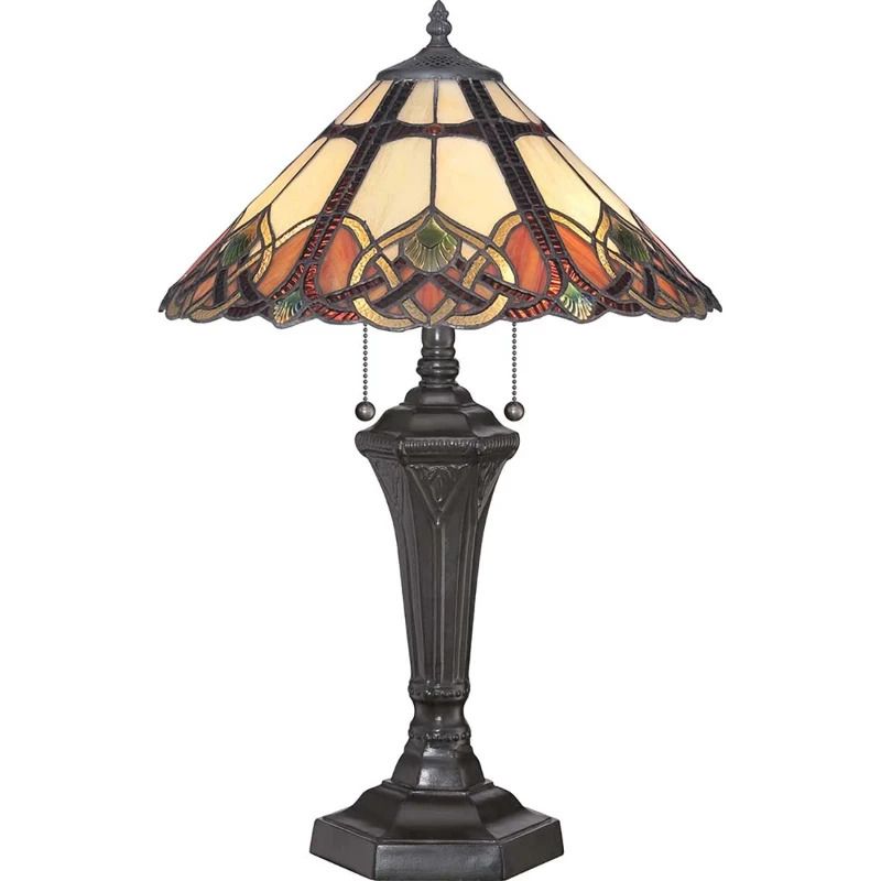 Quoizel Tiffany LED Tafellamp Cambridge | 2X E27 Max 60W | Vintage Bronze
