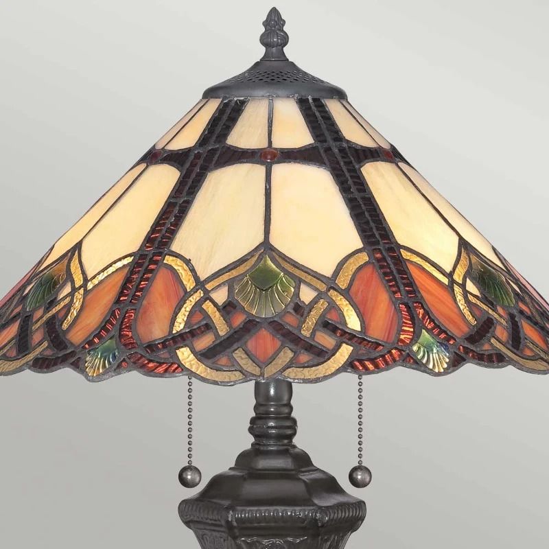 Quoizel Tiffany LED Tafellamp Cambridge | 2X E27 Max 60W | Vintage Bronze