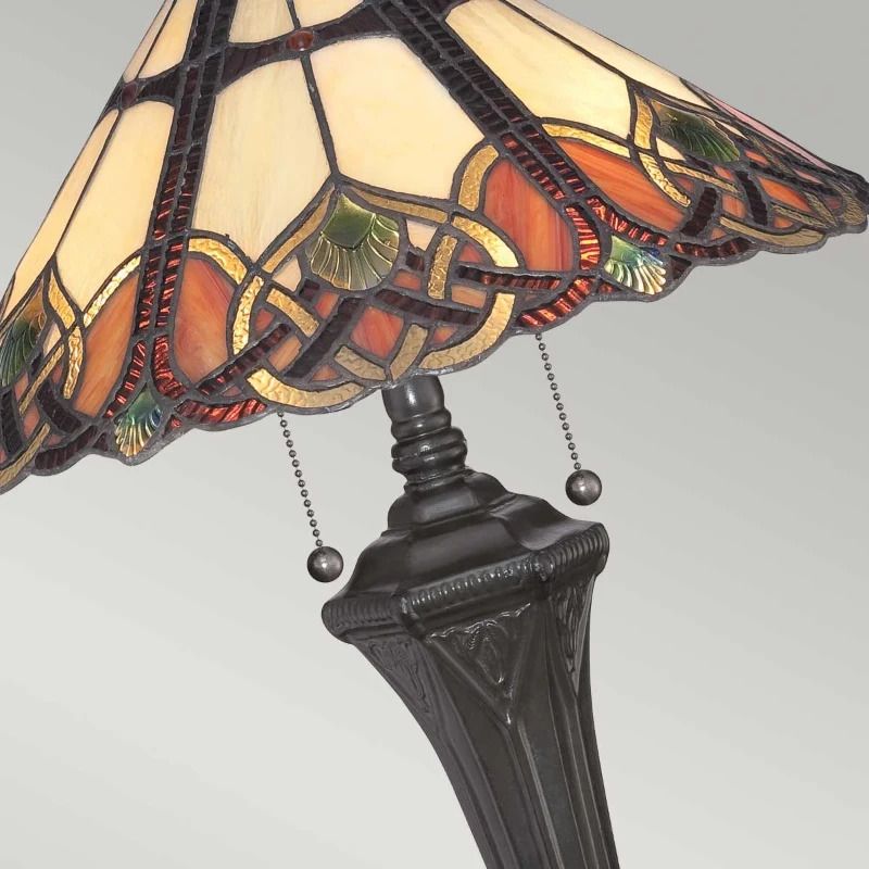 Quoizel Tiffany LED Tafellamp Cambridge | 2X E27 Max 60W | Vintage Bronze