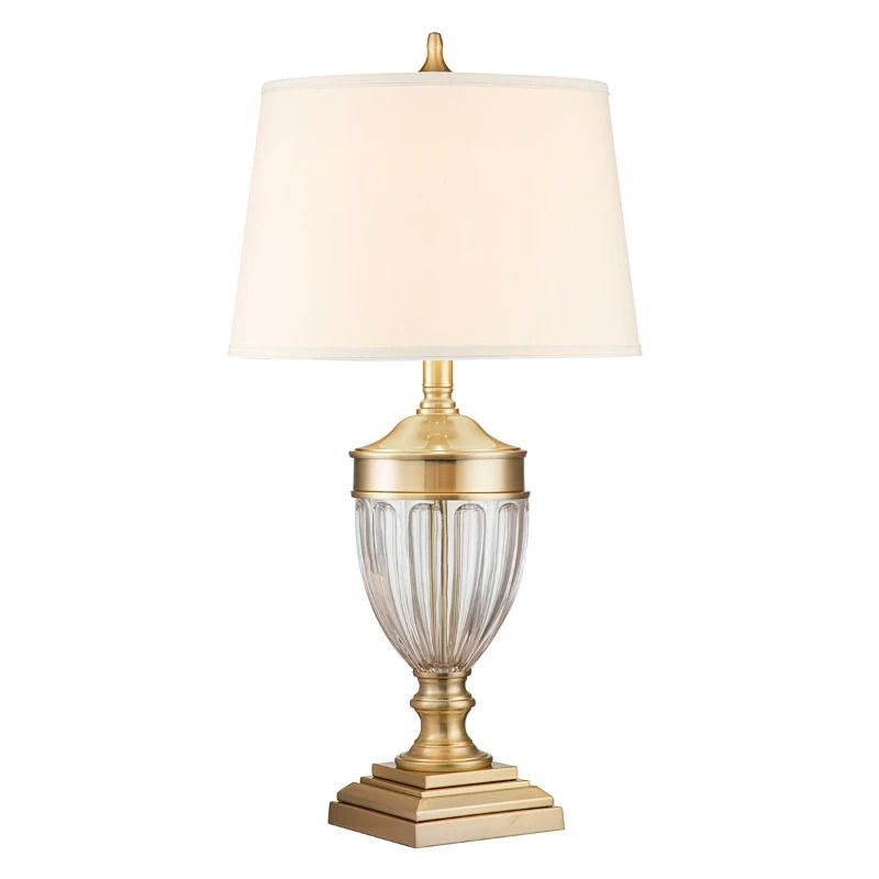 Quoizel LED Tafellamp Dennison | 1X E27 Max 60W | Brushed Brass