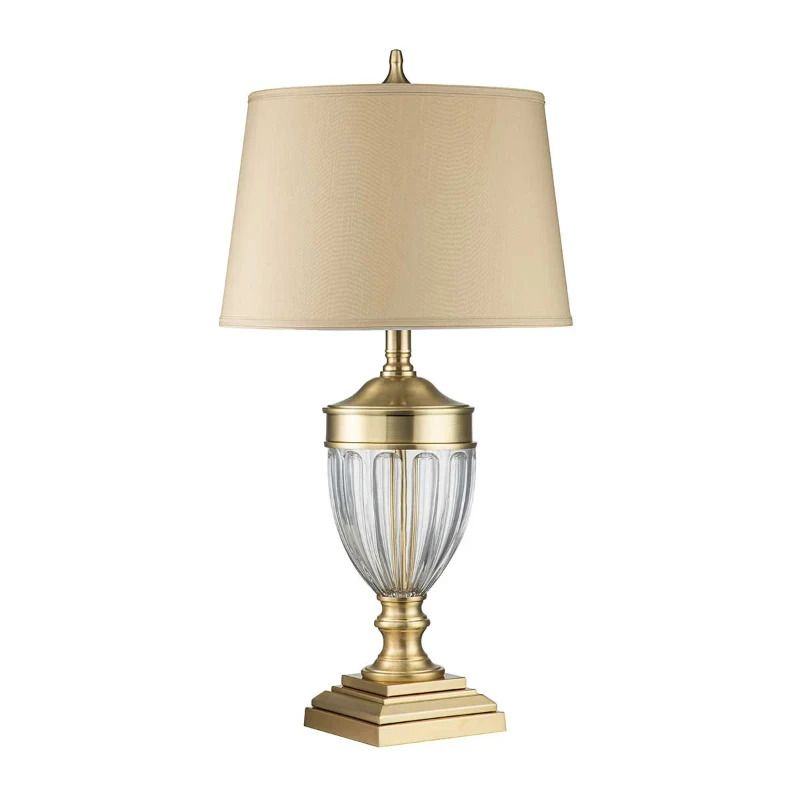 Quoizel LED Tafellamp Dennison | 1X E27 Max 60W | Brushed Brass