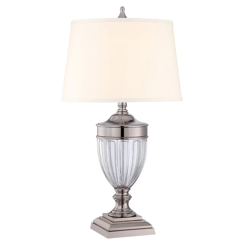 Quoizel LED Tafellamp Dennison | 1X E27 Max 60W | Polished Nickel