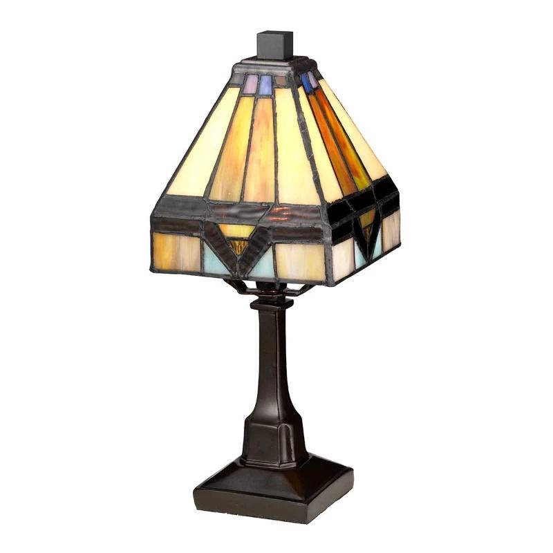 Quoizel Tiffany LED Tafellamp Holmes | 1X E14 Max 25W | Vintage Bronze