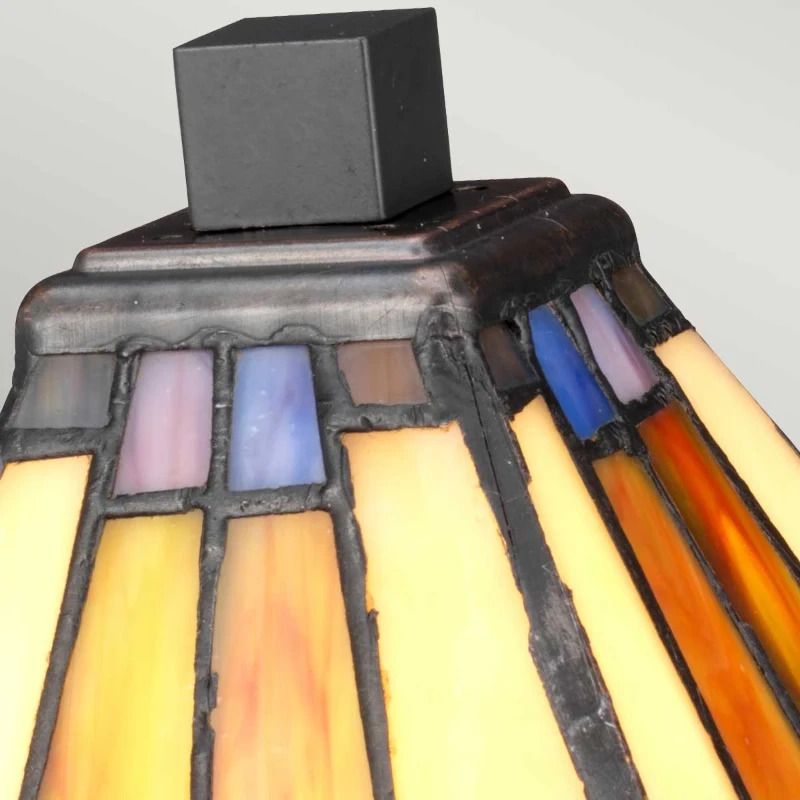 Quoizel Tiffany LED Tafellamp Holmes | 1X E14 Max 25W | Vintage Bronze