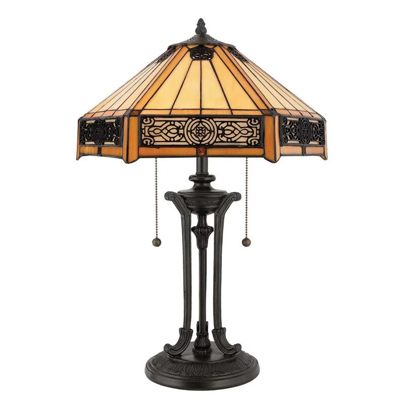 Quoizel Tiffany LED Tafellamp Indus | 2X E27 Max 60W | Vintage Bronze