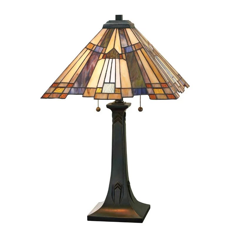 Quoizel Tiffany LED Tafellamp Inglenook | 2X E27 Max 60W | Valiant Bronze