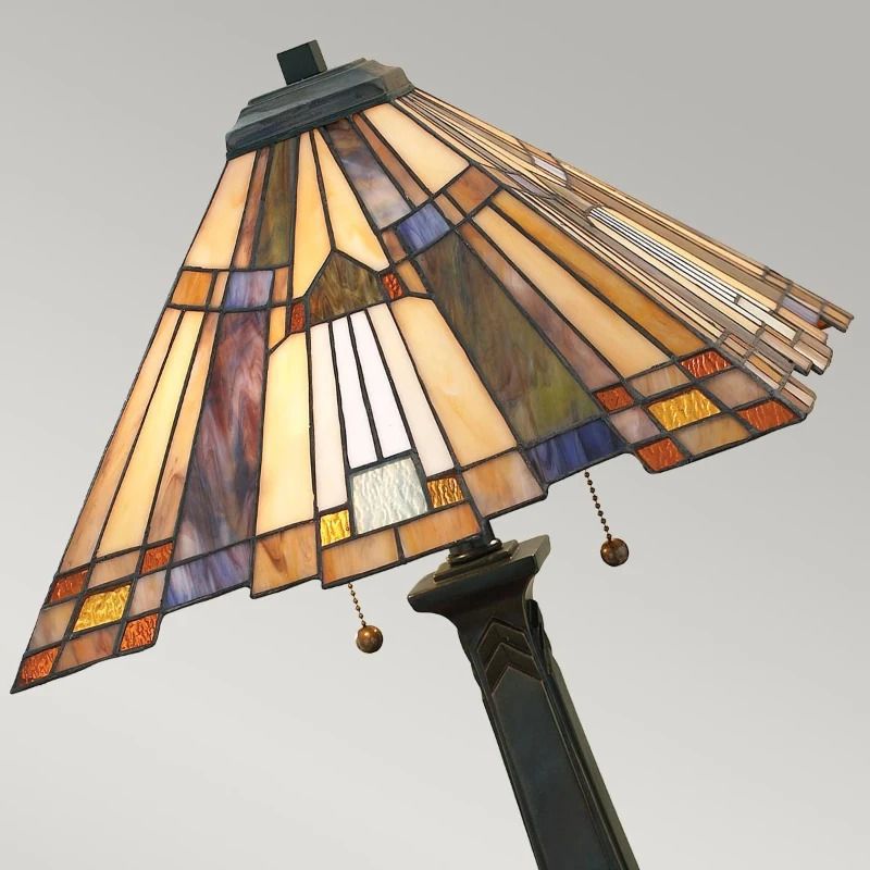 Quoizel Tiffany LED Tafellamp Inglenook | 2X E27 Max 60W | Valiant Bronze