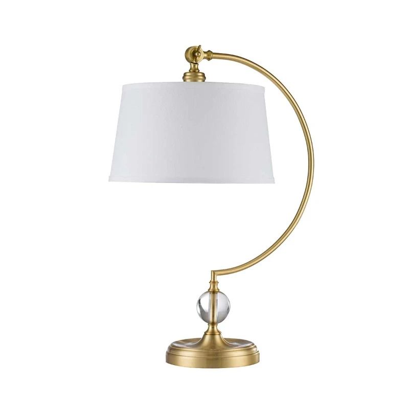 Quoizel LED Tafellamp Jenkins | 1X E27 Max 60W | Brushed Brass