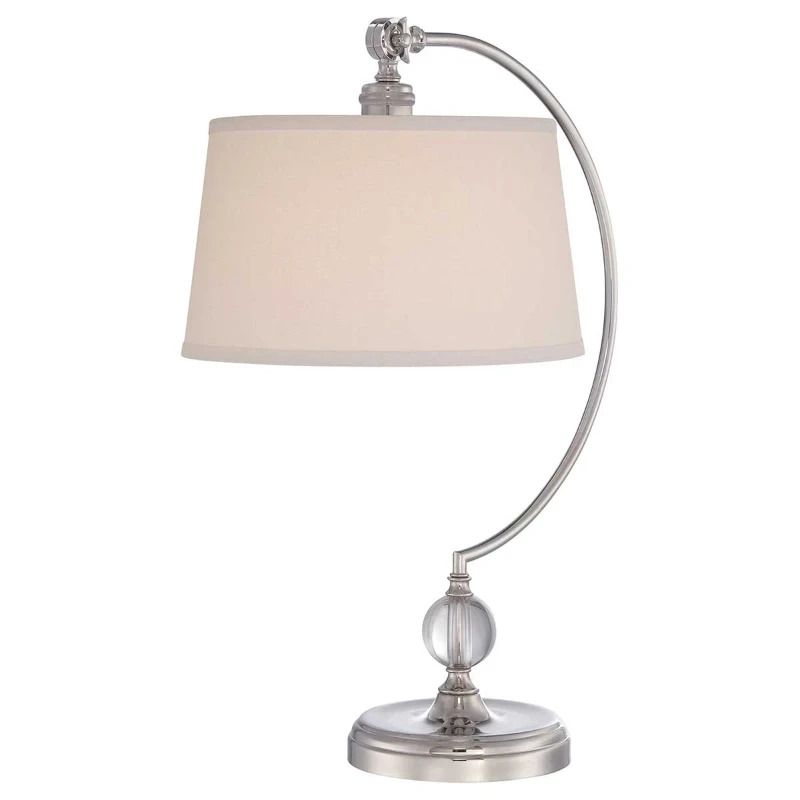 Quoizel LED Tafellamp Jenkins | 1X E27 Max 60W | Polished Nickel