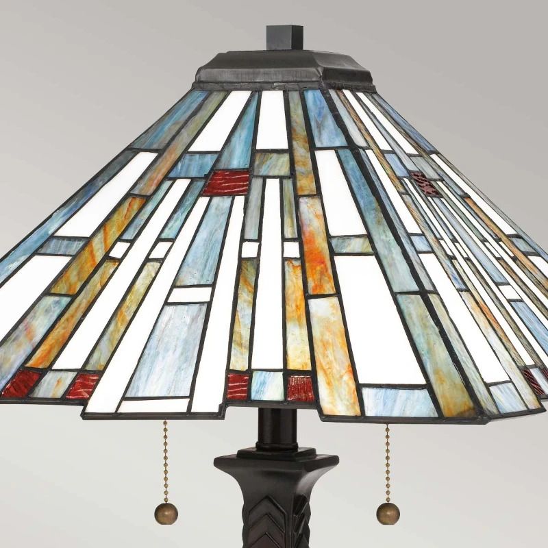 Quoizel Tiffany LED Tafellamp Maybeck | 2X E27 Max 60W | Valiant Bronze