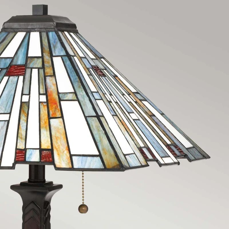Quoizel Tiffany LED Tafellamp Maybeck | 2X E27 Max 60W | Valiant Bronze