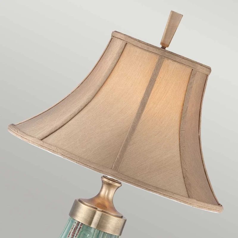 Quoizel LED Tafellamp Monteverde | 1X E27 Max 60W | Green/Aged Brass
