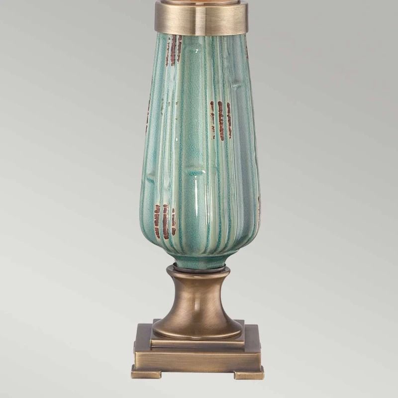 Quoizel LED Tafellamp Monteverde | 1X E27 Max 60W | Green/Aged Brass