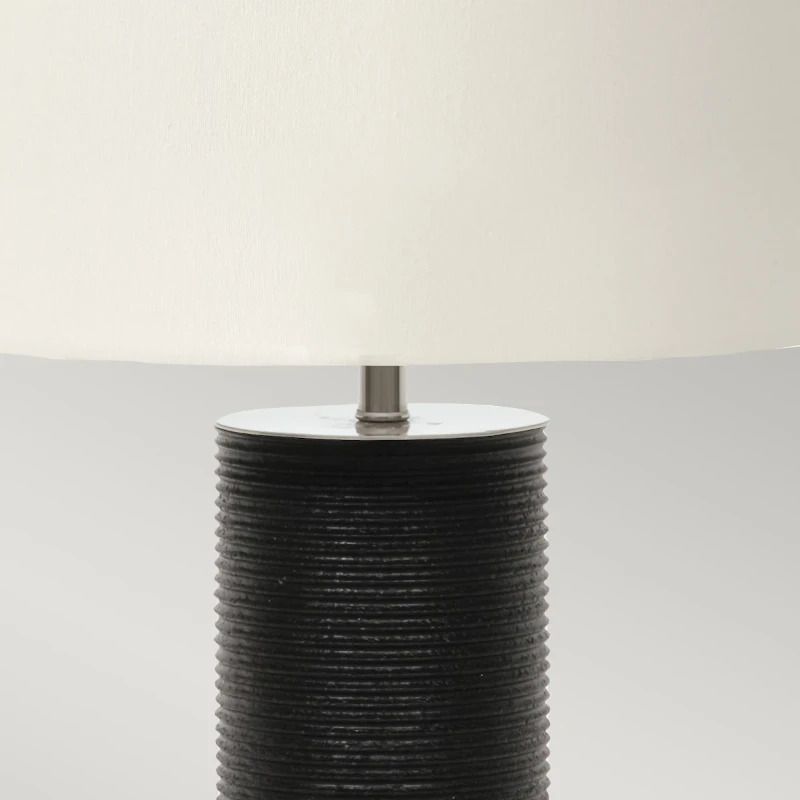 Elstead Lighting LED Tafellamp Ripple | 1X E27 Max 60W | Black with White Shade