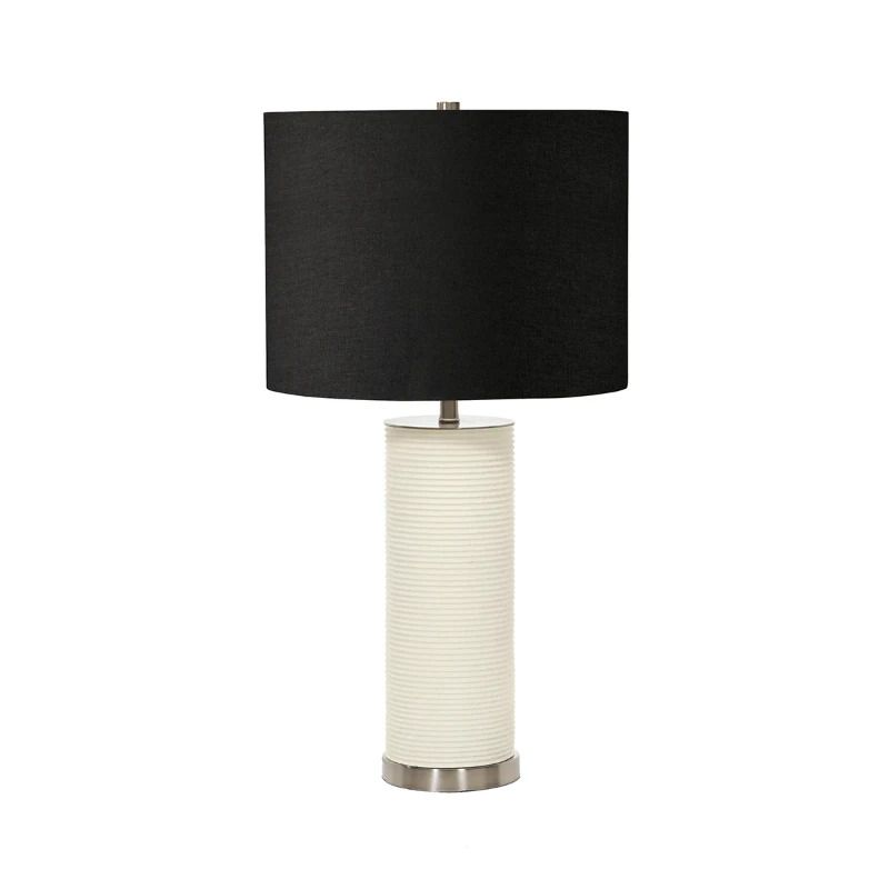 Elstead Lighting LED Tafellamp Ripple | 1X E27 Max 60W | White with Black Shade