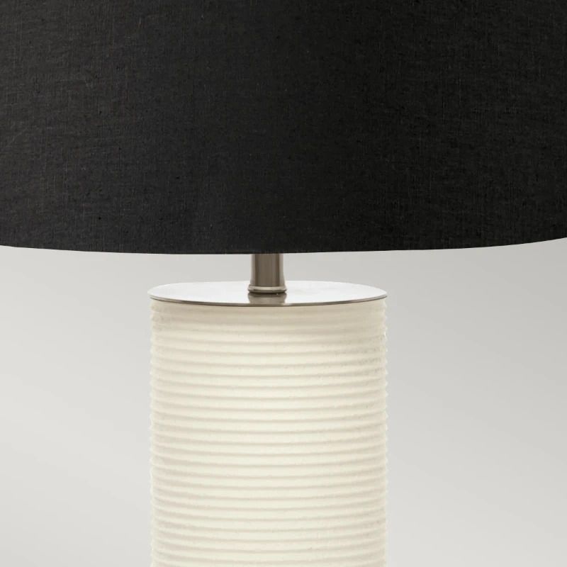 Elstead Lighting LED Tafellamp Ripple | 1X E27 Max 60W | White with Black Shade