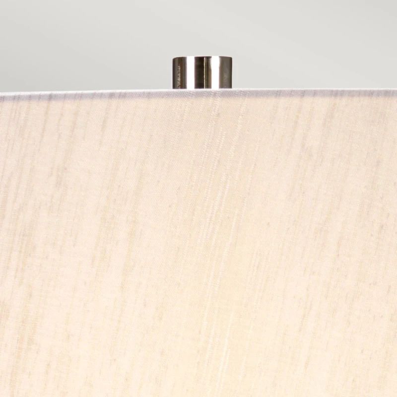 Elstead Lighting LED Tafellamp Woolwich | 1X E27 Max 60W | Textured Graphite, White Glaze and Silver Shade.