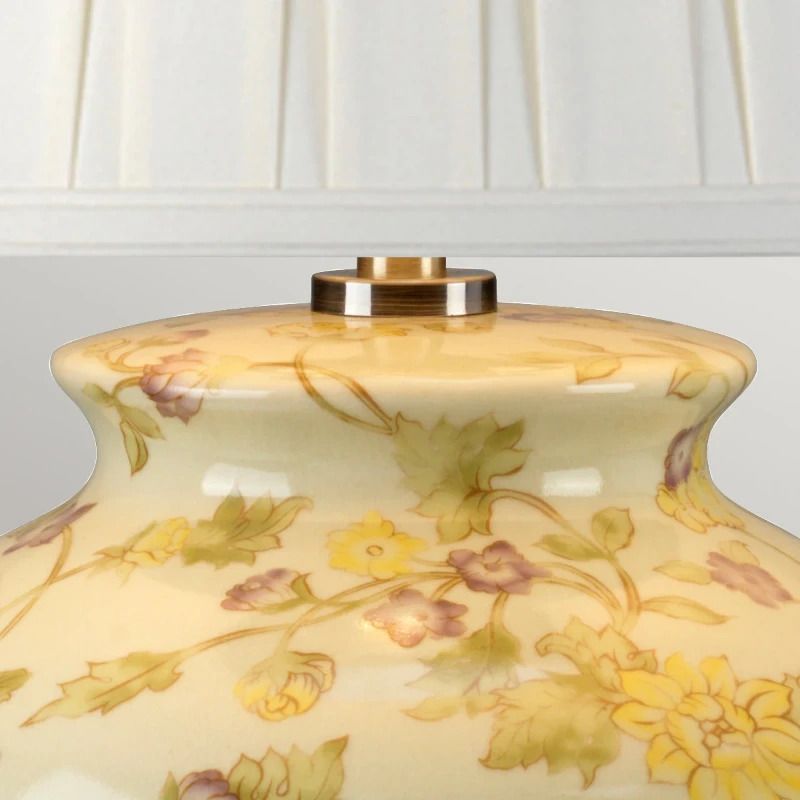 Elstead Lighting LED Tafellamp Yellow Flowers | 1X E27 Max 60W | Yellow and Purple