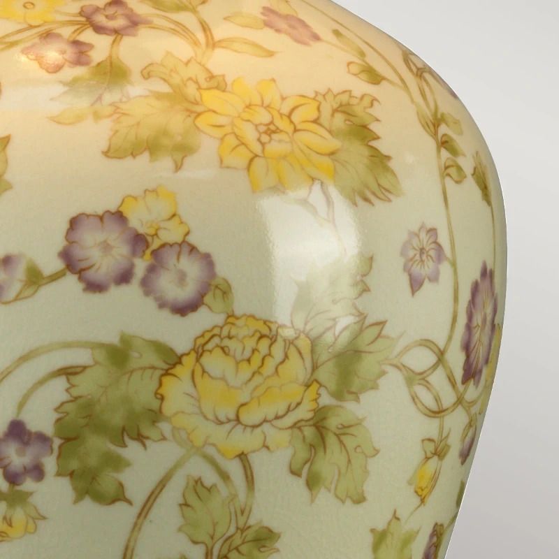 Elstead Lighting LED Tafellamp Yellow Flowers | 1X E27 Max 60W | Yellow and Purple