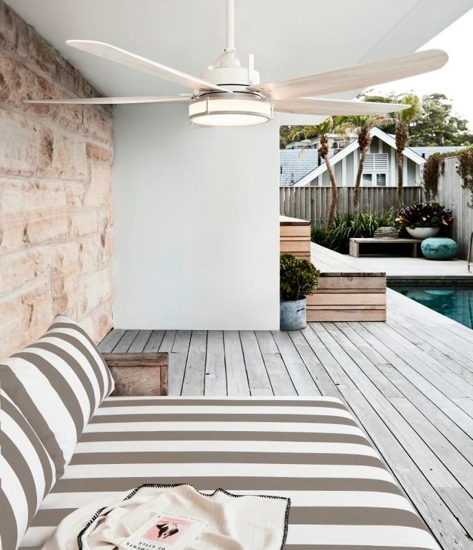 Beacon Lucci Air Louisville Plafondventilator | 157cm | Outdoor | Wit | Inclusief Lamp