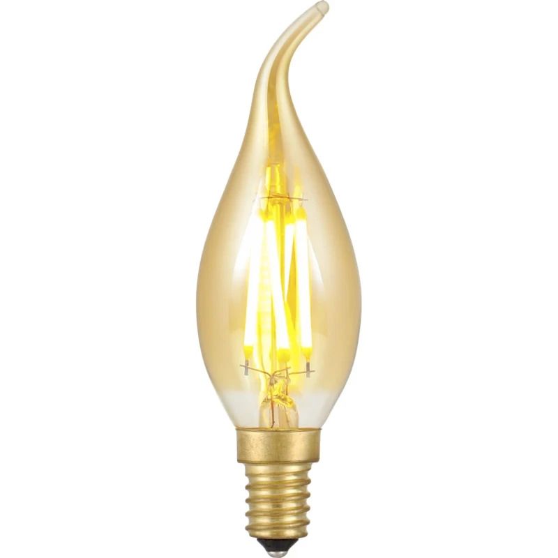 SPL E14 LED Kaarslamp | 4W Goud 2500K 220V/240V 825 | 360° Dimbaar