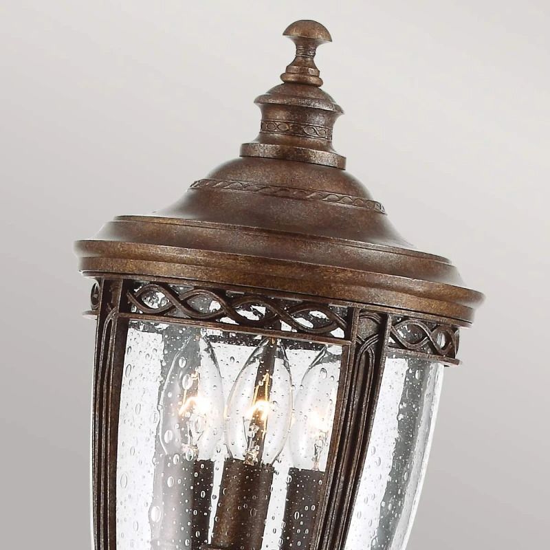 Feiss LED Tuin Pilaar English Bridle | 3X E14 Max 60W | IP44 (Outdoor) | British Bronze