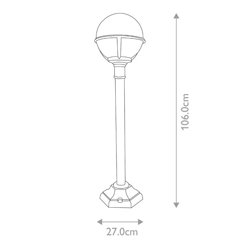 Elstead Lighting LED Tuin Pilaar Glenbeigh | 1X E27 Max 60W | IP44 (Outdoor) | Black