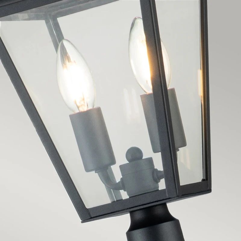 Hinkley LED Tuin Pilaar Alford Place | 2X E14 Max 40W | IP44 (Outdoor) | Museum Black