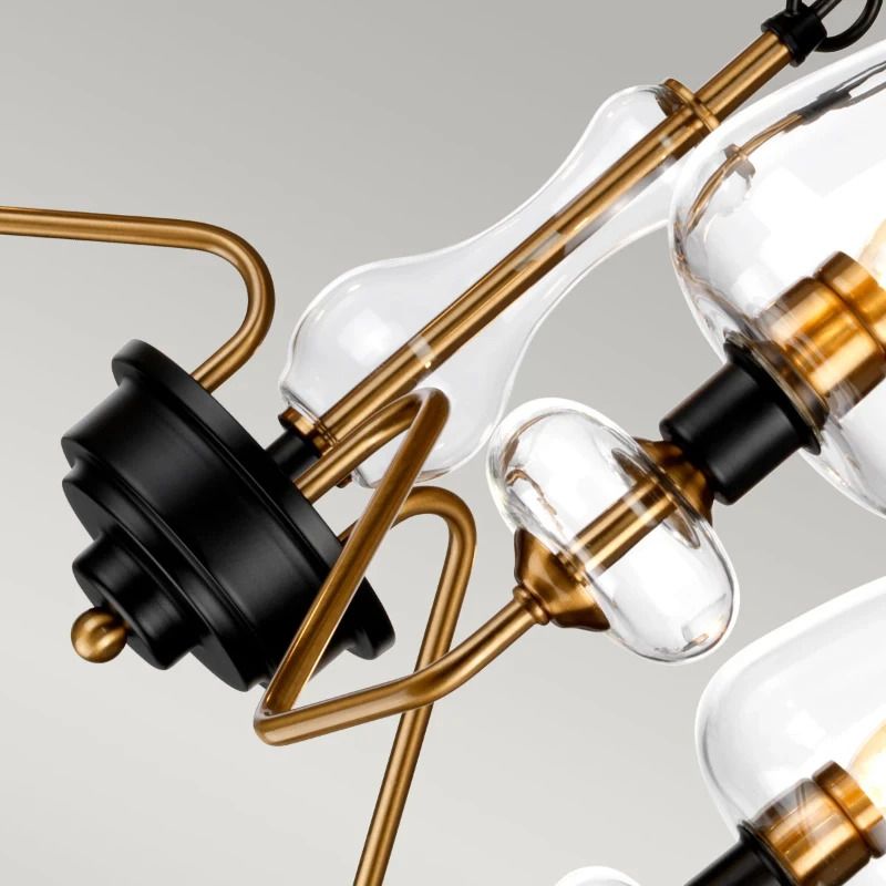 Elstead Lighting LED Hanglamp Armand | 3X E14 Max 40W | Dimbaar | Aged Brass Plated & Charcoal Black Paint