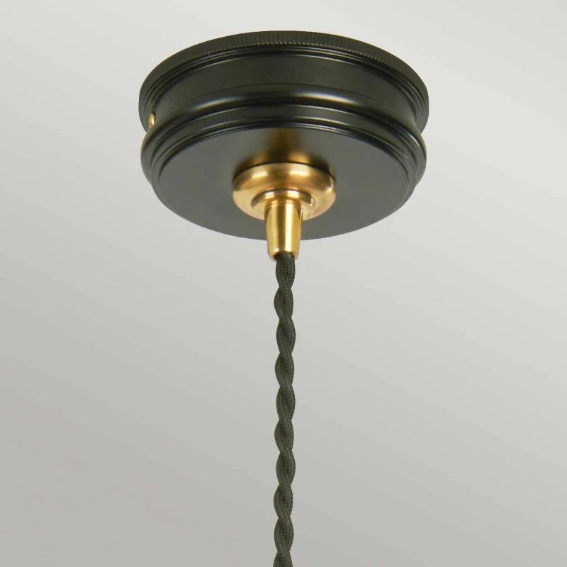Elstead Lighting LED Hanglamp Douille | 1X E27 Max 60W | Dimbaar | Black/Polished Brass