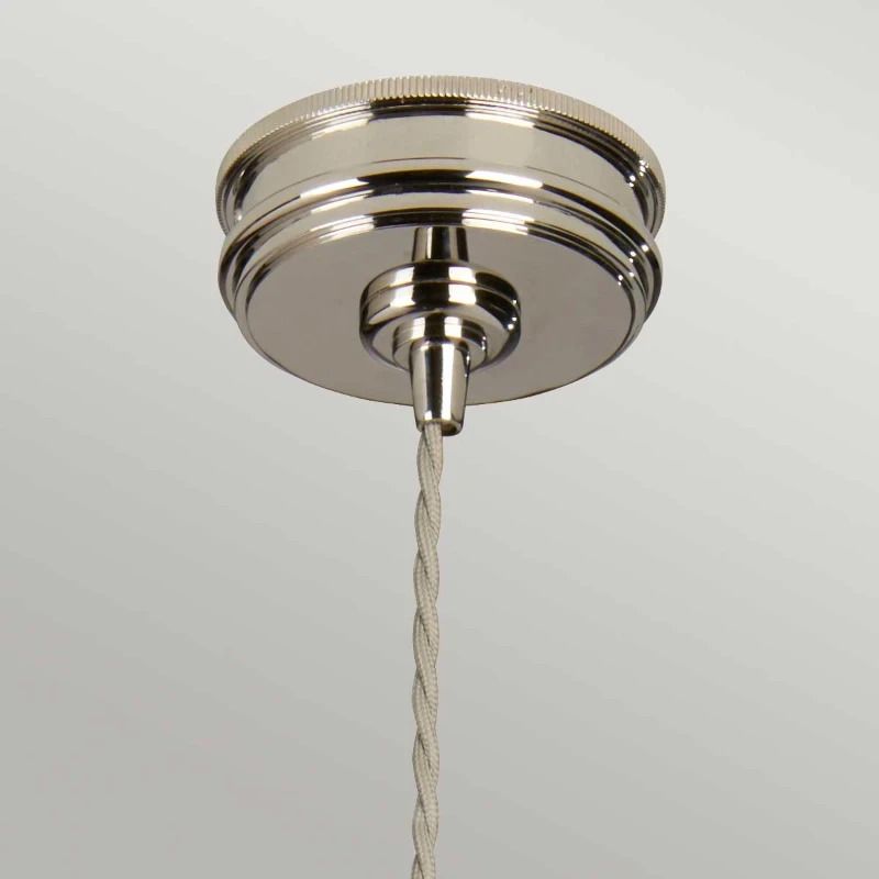 Elstead Lighting LED Hanglamp Douille | 1X E27 Max 60W | Dimbaar | Polished Nickel