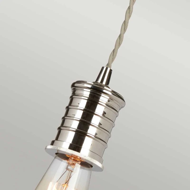 Elstead Lighting LED Hanglamp Douille | 1X E27 Max 60W | Dimbaar | Polished Nickel