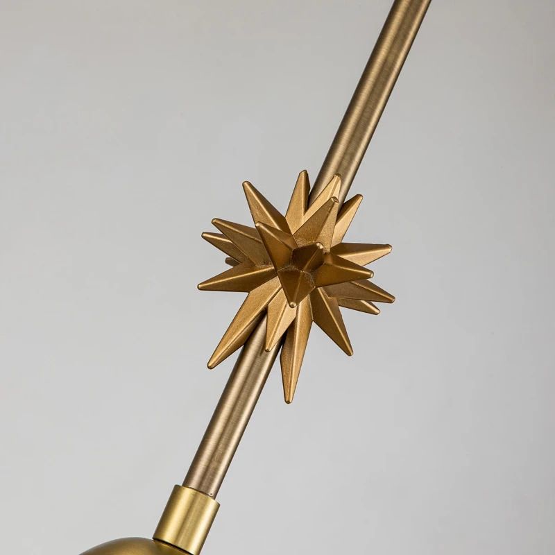 Elstead Lighting LED Hanglamp Etoile | 1X E27 Max 60W | Dimbaar | Aged Brass and Gold Leaf