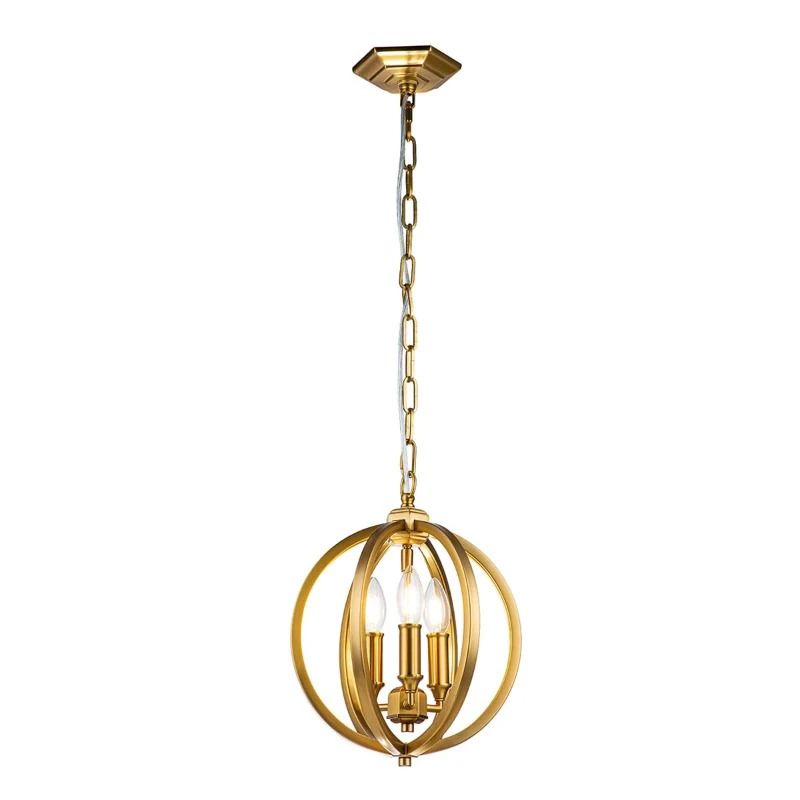 Feiss LED Hanglamp Corinne | 3X E14 Max 60W | Dimbaar | Burnished Brass