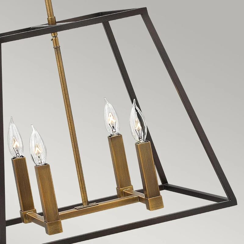 Hinkley LED Kroonluchter | 4X E14 Max 60W | Dimbaar | Bronze and Brass