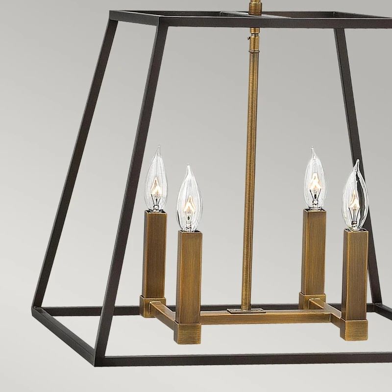 Hinkley LED Kroonluchter | 4X E14 Max 60W | Dimbaar | Bronze and Brass