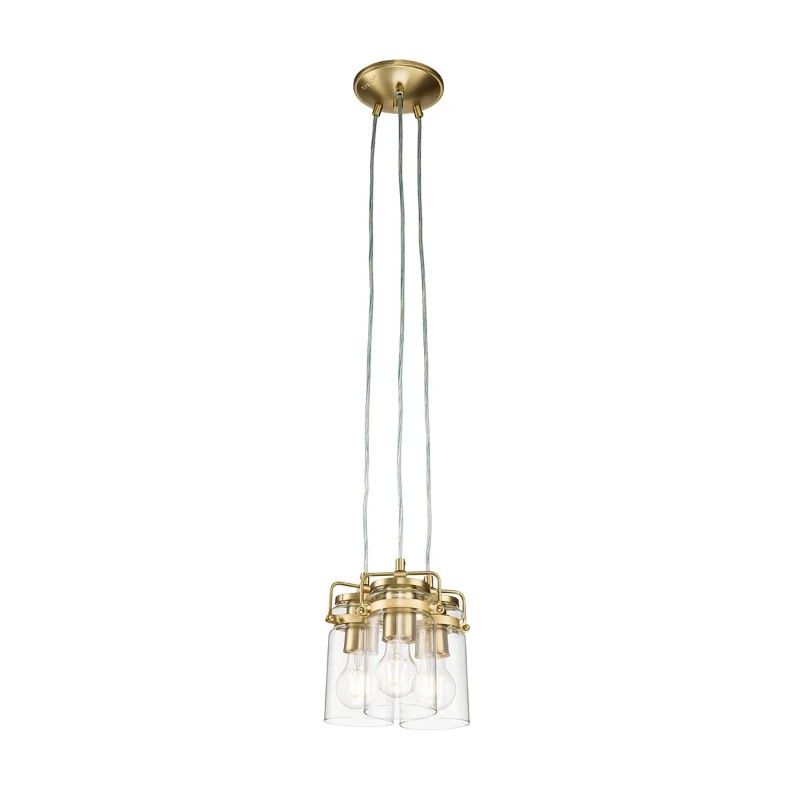 Kichler LED Hanglamp Brinley | 3X E27 Max 60W | Dimbaar | Brushed Brass