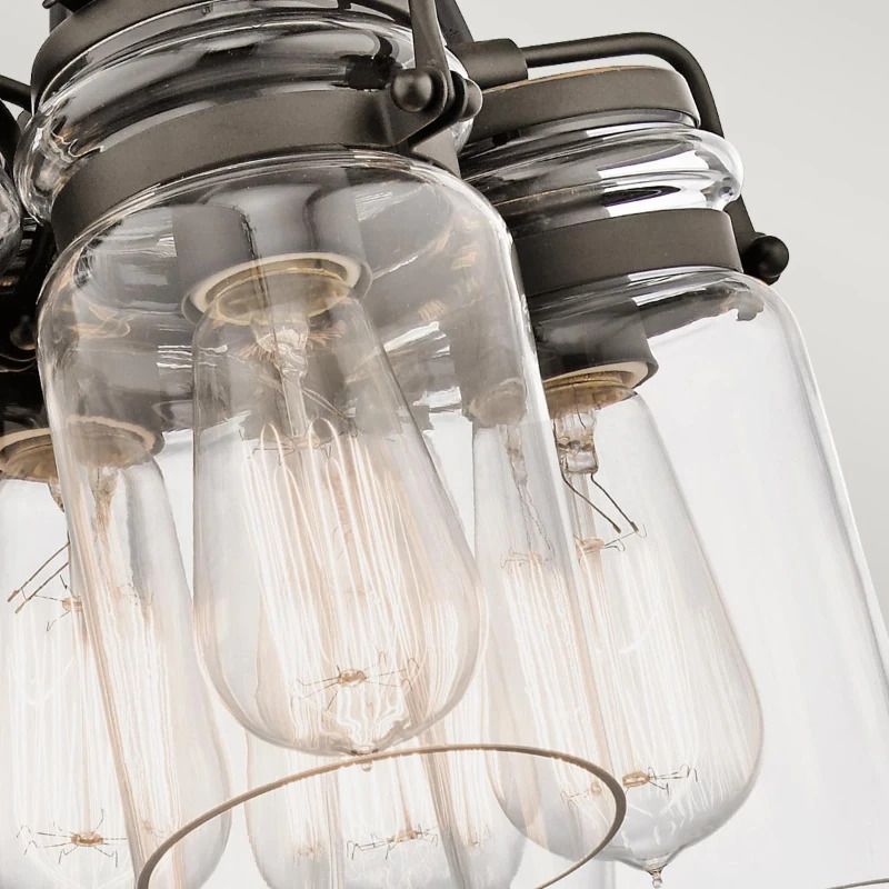 Kichler LED Hanglamp Brinley | 6X E27 Max 60W | Dimbaar | Olde Bronze